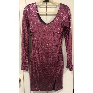 Pink sequins dress